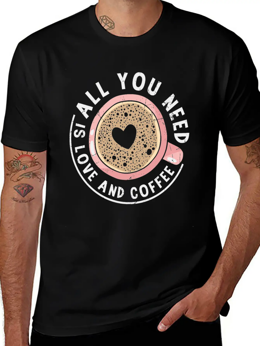 All You Need Is Love And Coffee Coffee Quotes Classic Fit Graphic Tee For Daily Comfort – Unisex Cotton Shirt