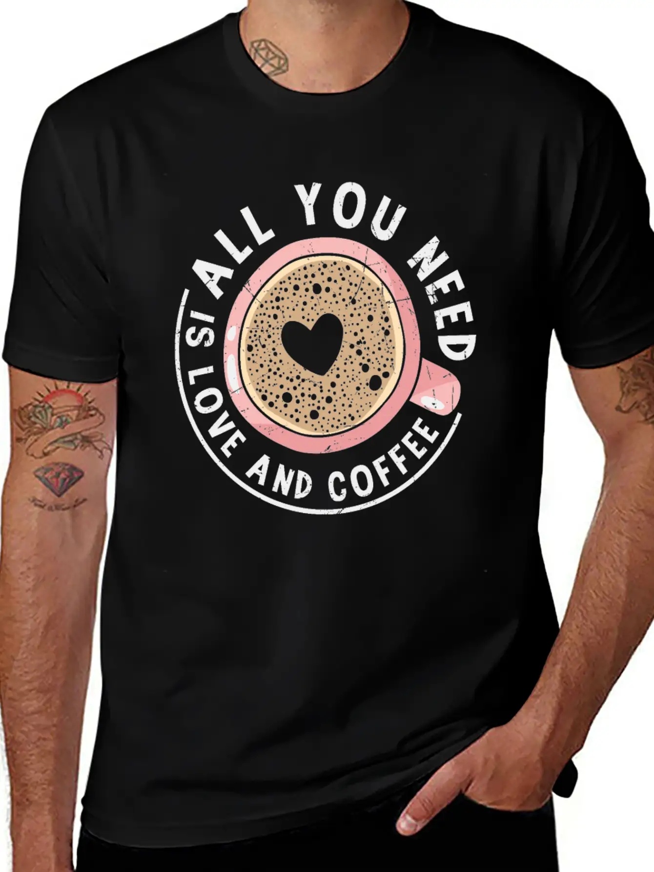 All You Need Is Love And Coffee Coffee Quotes Classic Fit Graphic Tee For Daily Comfort – Unisex Cotton Shirt
