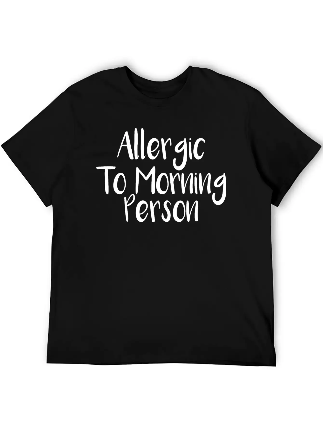 Allergic To Morning Person Breathable Graphic T-Shirt – Perfect For Casual Days