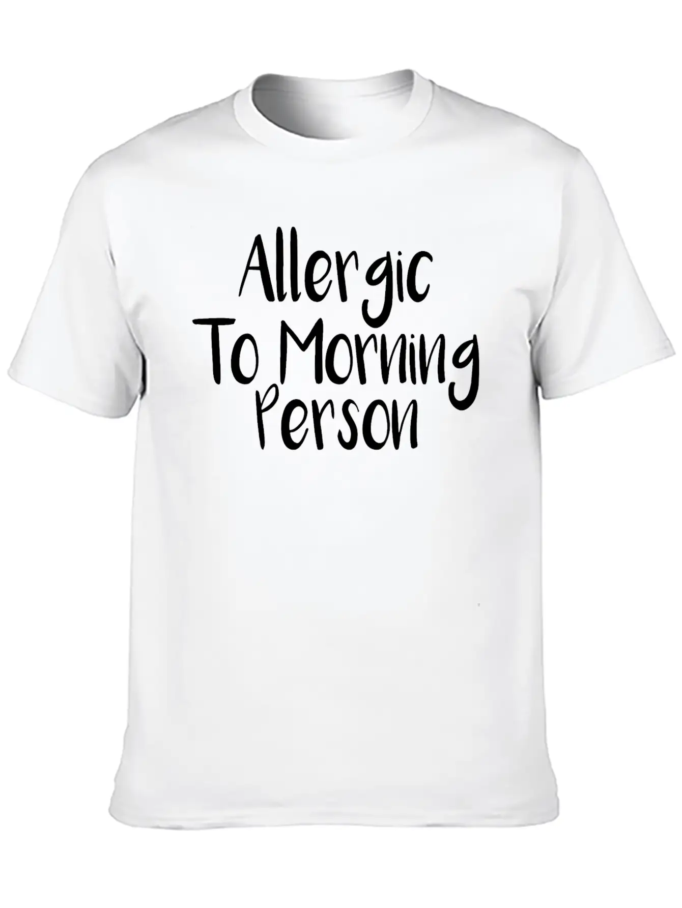 Allergic To Morning Person Breathable Graphic T-Shirt – Perfect For Casual Days