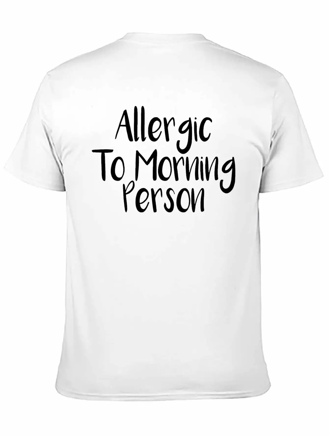 Allergic To Morning Person Breathable Graphic T-Shirt – Perfect For Casual Days