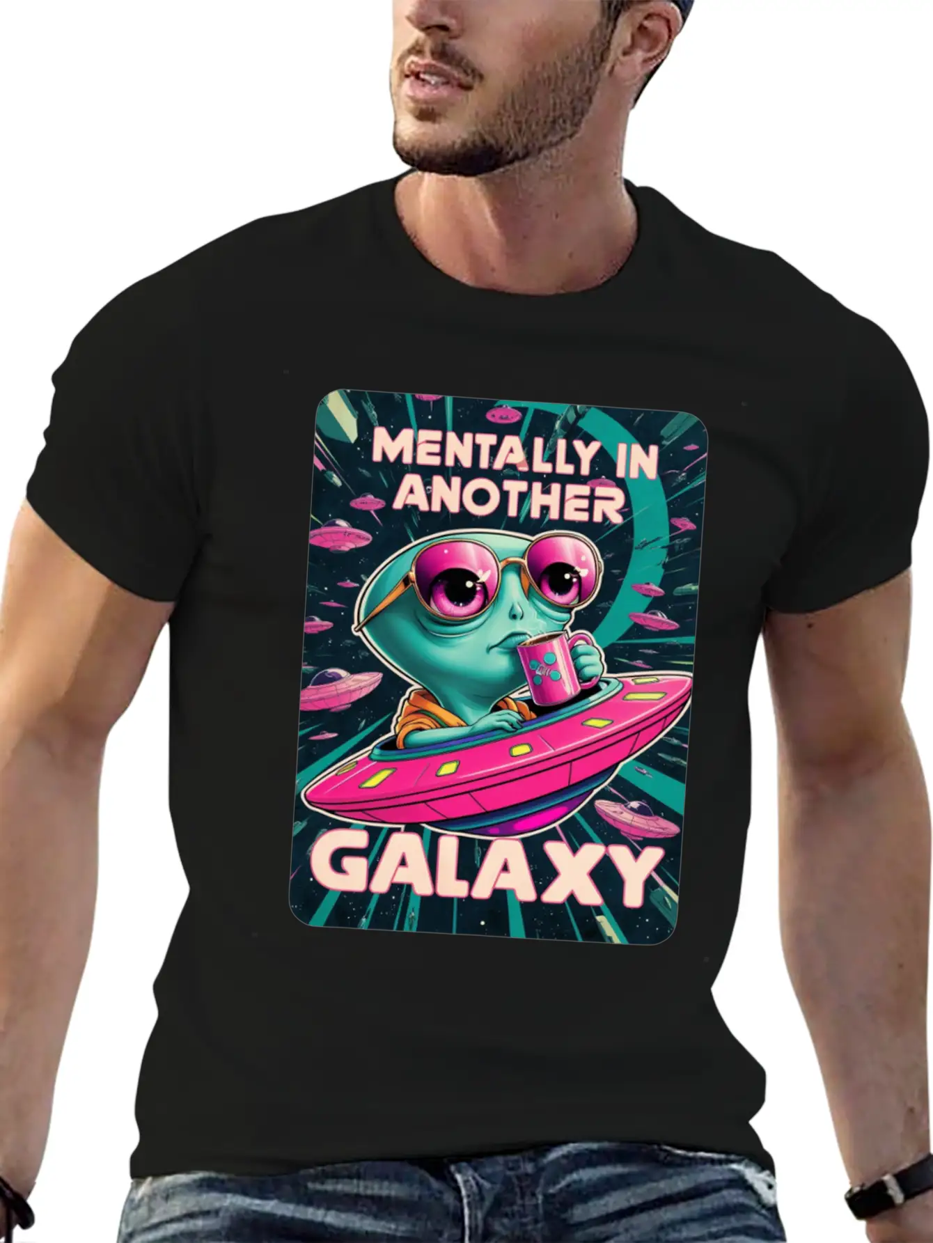 Allien Galaxy UFO Timeless Short Sleeve Tee – Comfy And Minimalist Design
