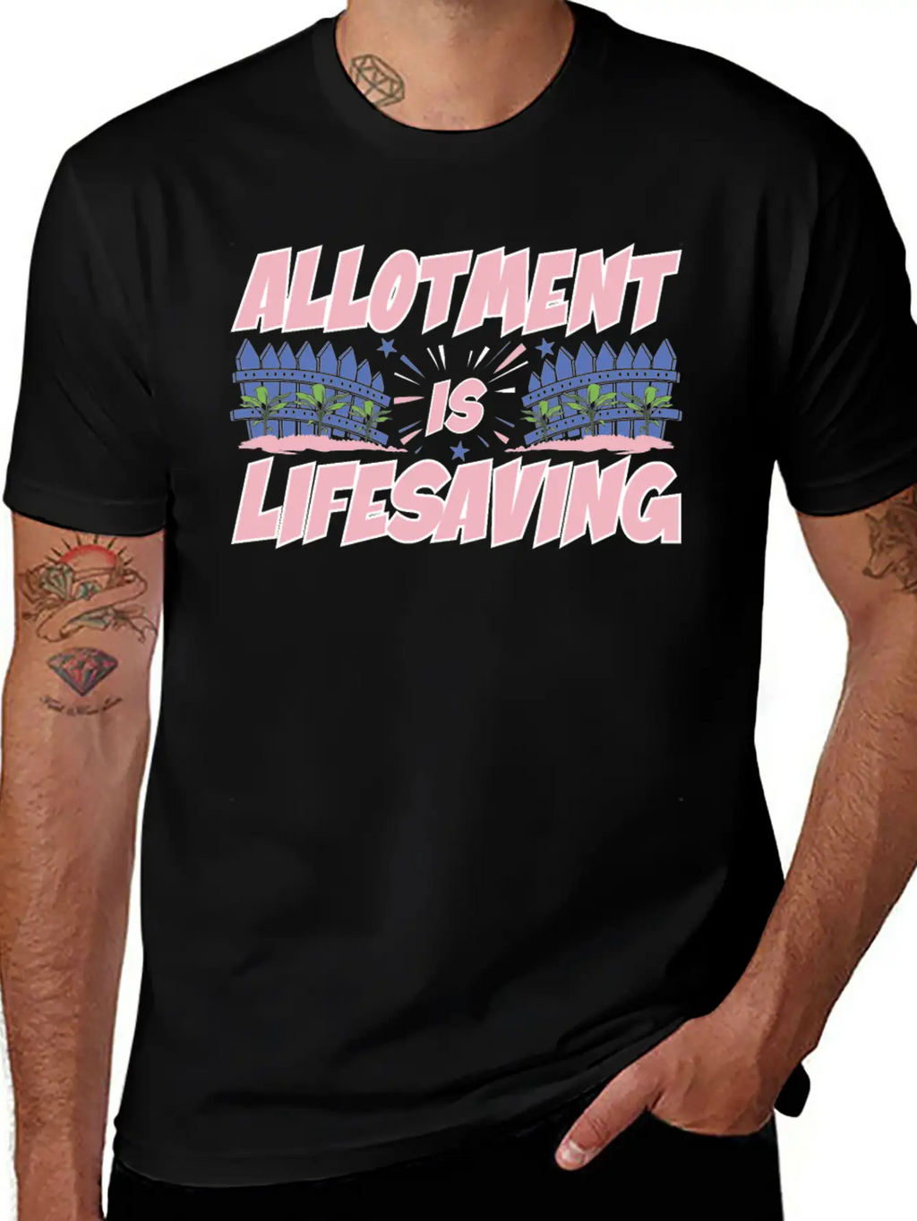 Allotment Is Lifesaving Classic Fit Graphic Tee For Daily Comfort – Unisex Cotton Shirt