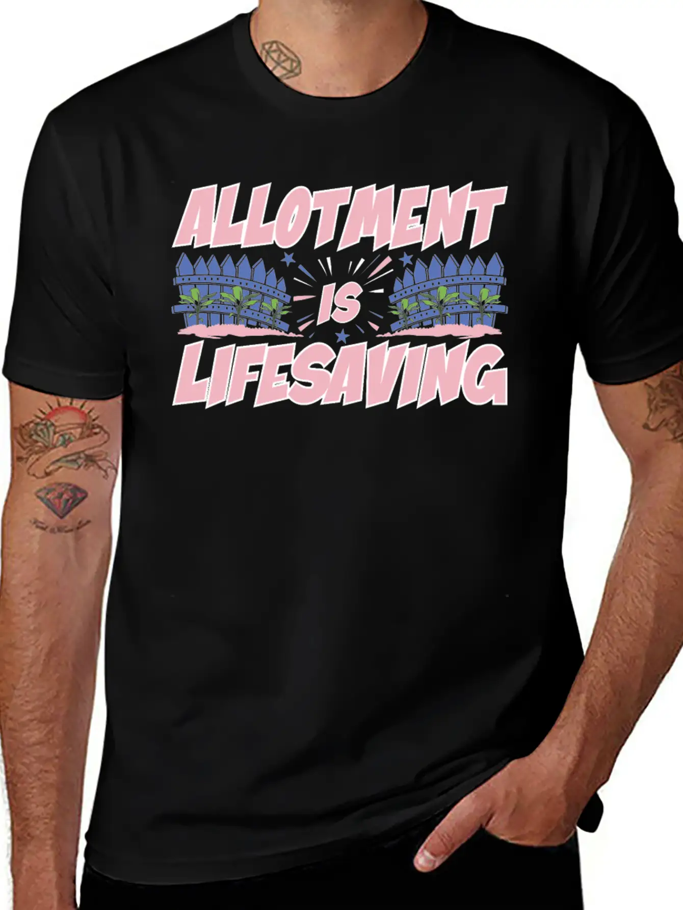 Allotment Is Lifesaving Classic Fit Graphic Tee For Daily Comfort – Unisex Cotton Shirt
