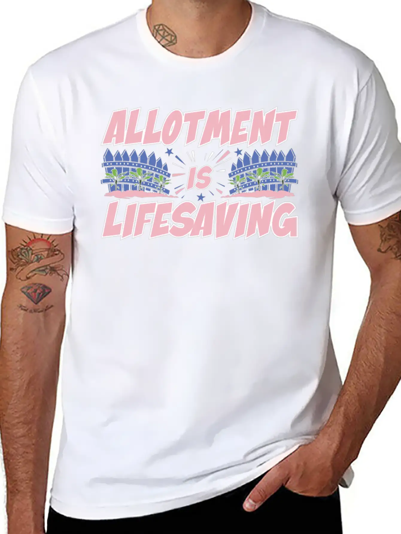 Allotment Is Lifesaving Classic Fit Graphic Tee For Daily Comfort – Unisex Cotton Shirt