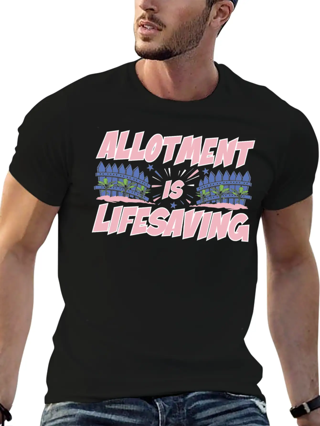 Allotment Is Lifesaving Classic Fit Graphic Tee For Daily Comfort – Unisex Cotton Shirt