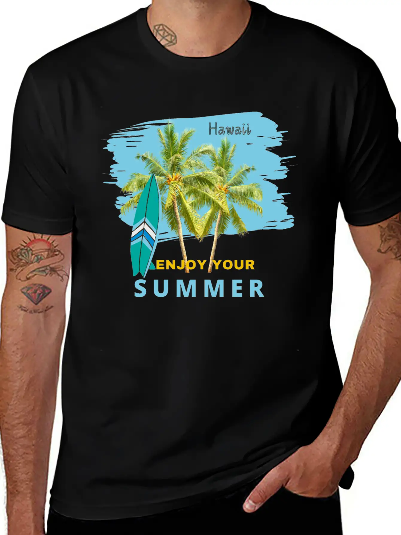 Aloha Summer Enjoy Your Hawaii Getaway Basic Graphic T-Shirt – Daily Comfort In Soft Cotton