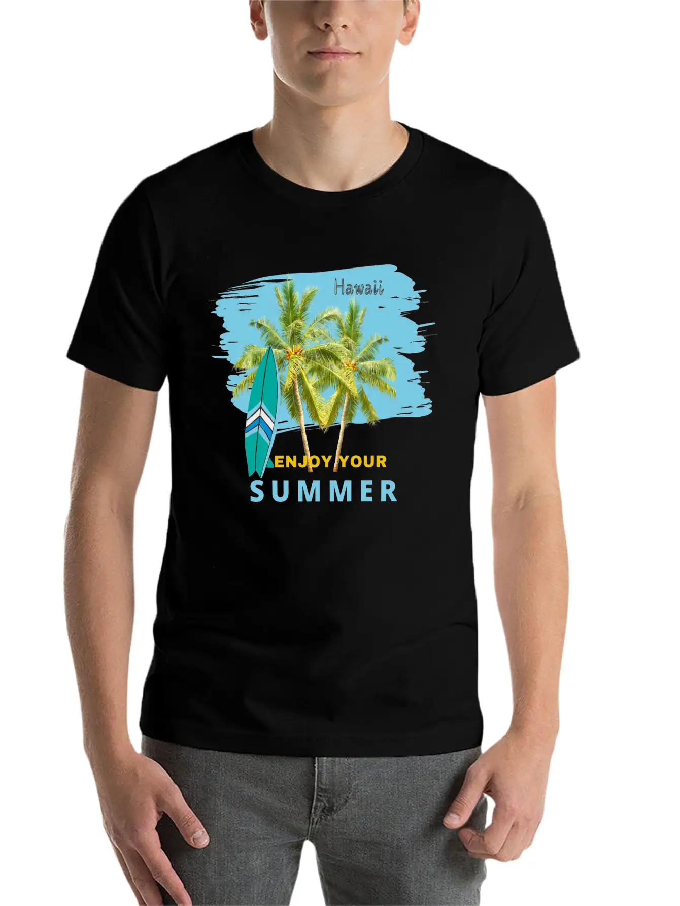 Aloha Summer Enjoy Your Hawaii Getaway Basic Graphic T-Shirt – Daily Comfort In Soft Cotton