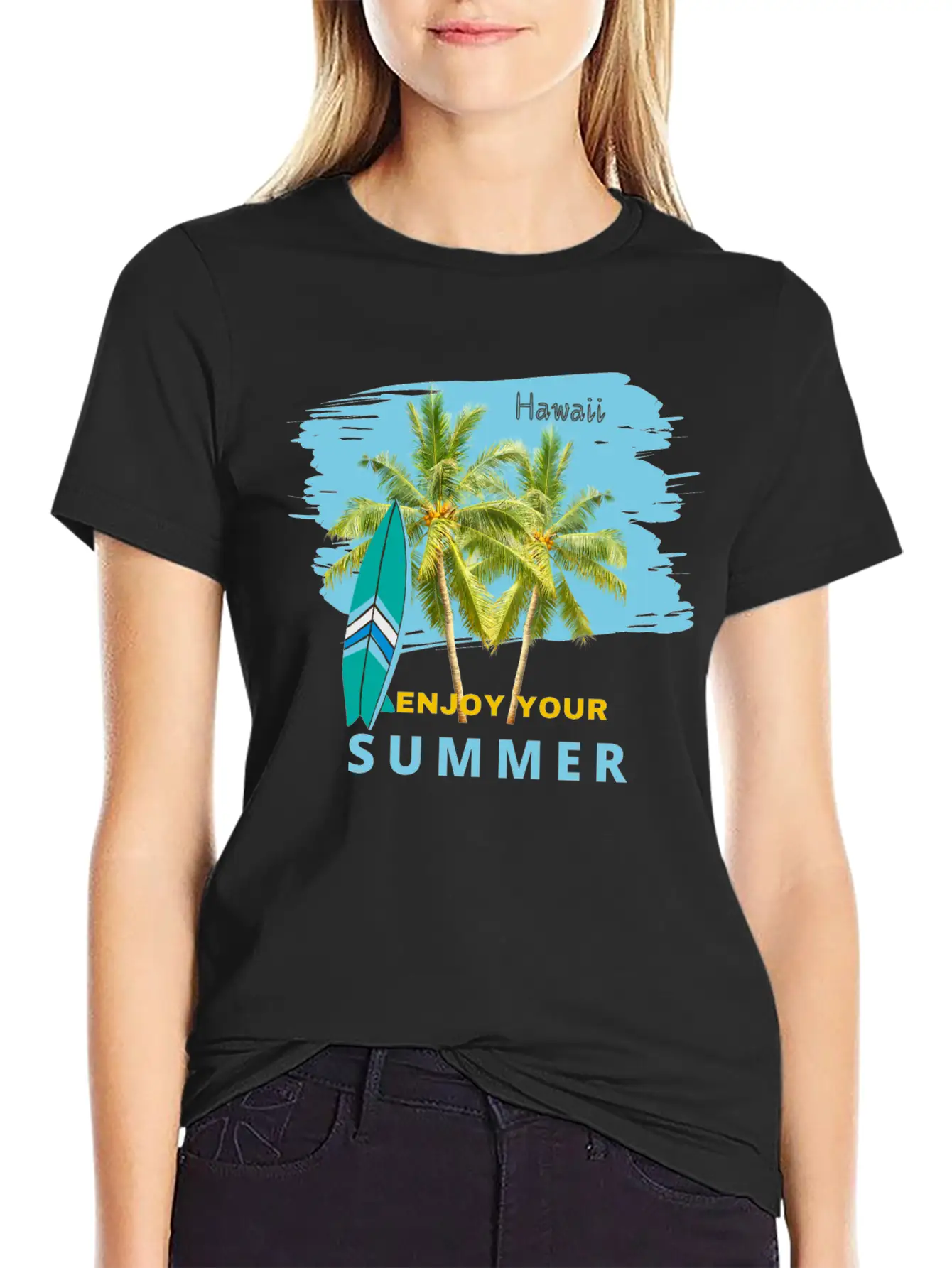 Aloha Summer Enjoy Your Hawaii Getaway Basic Graphic T-Shirt – Daily Comfort In Soft Cotton