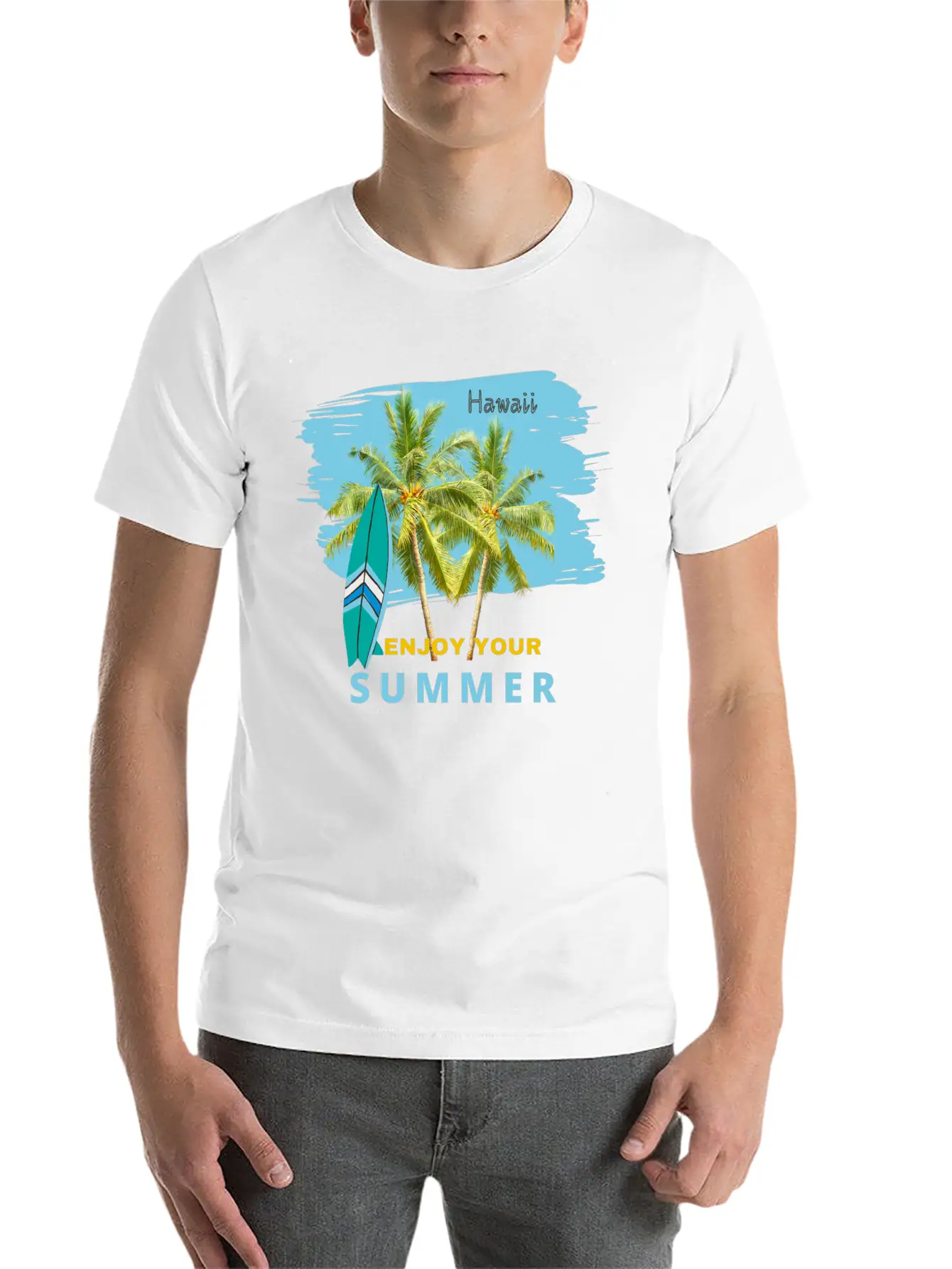Aloha Summer Enjoy Your Hawaii Getaway Basic Graphic T-Shirt – Daily Comfort In Soft Cotton