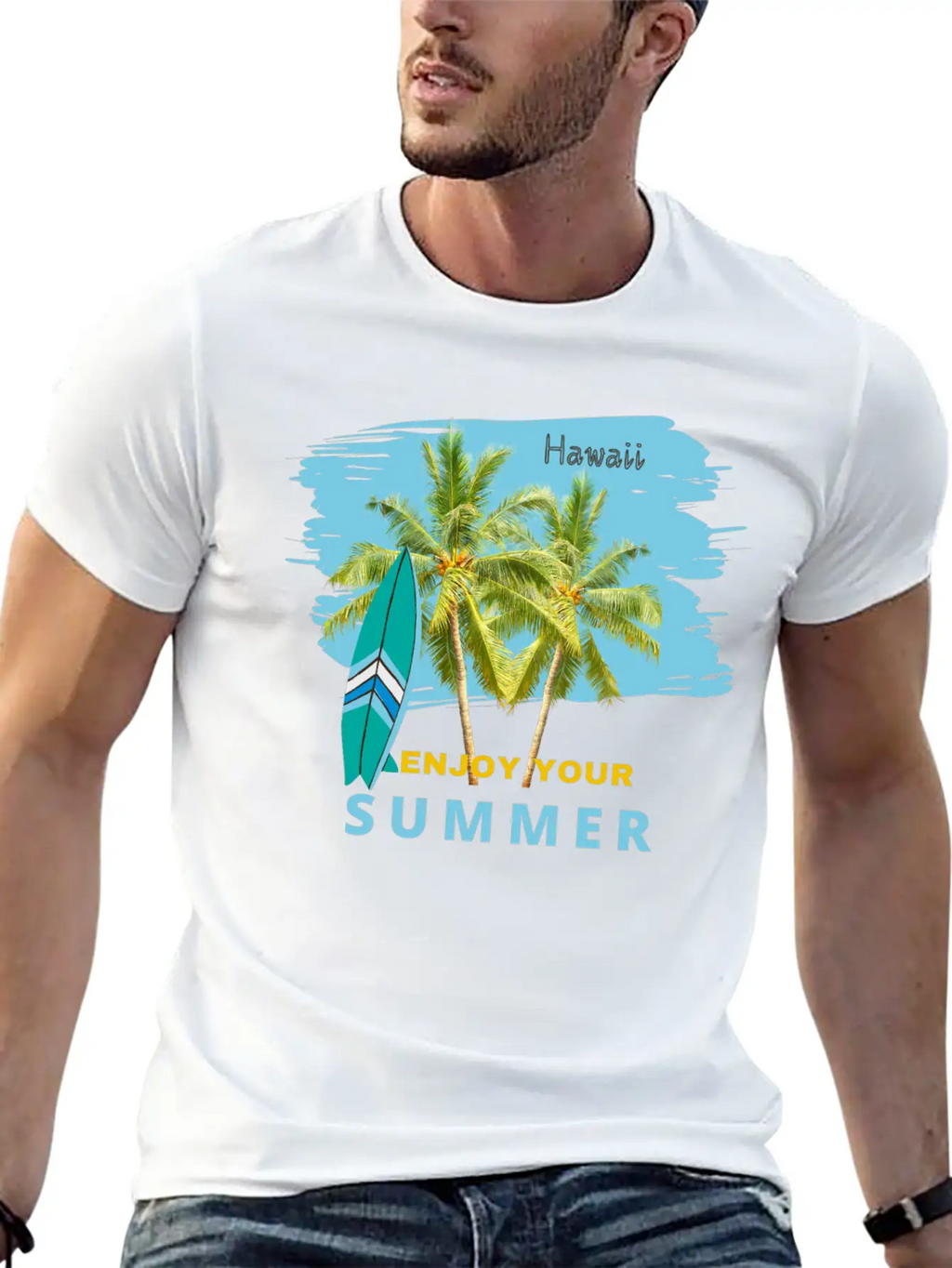 Aloha Summer Enjoy Your Hawaii Getaway Basic Graphic T-Shirt – Daily Comfort In Soft Cotton