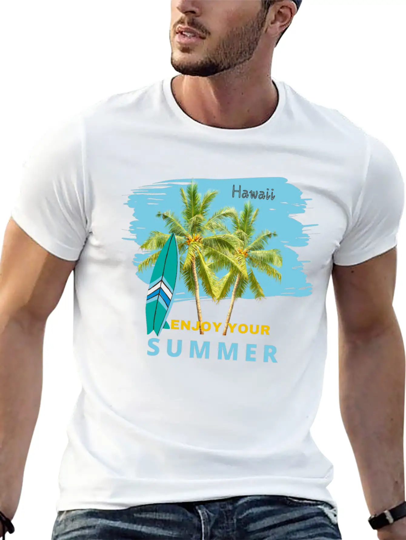 Aloha Summer Enjoy Your Hawaii Getaway Basic Graphic T-Shirt – Daily Comfort In Soft Cotton