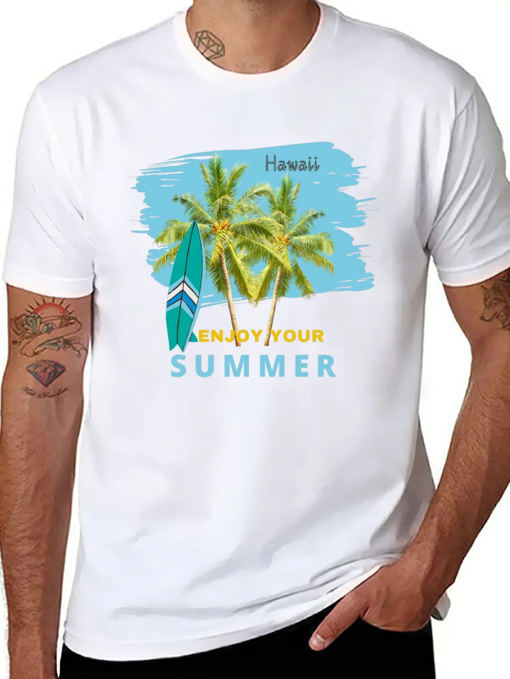 Aloha Summer Enjoy Your Hawaii Getaway Basic Graphic T-Shirt – Daily Comfort In Soft Cotton