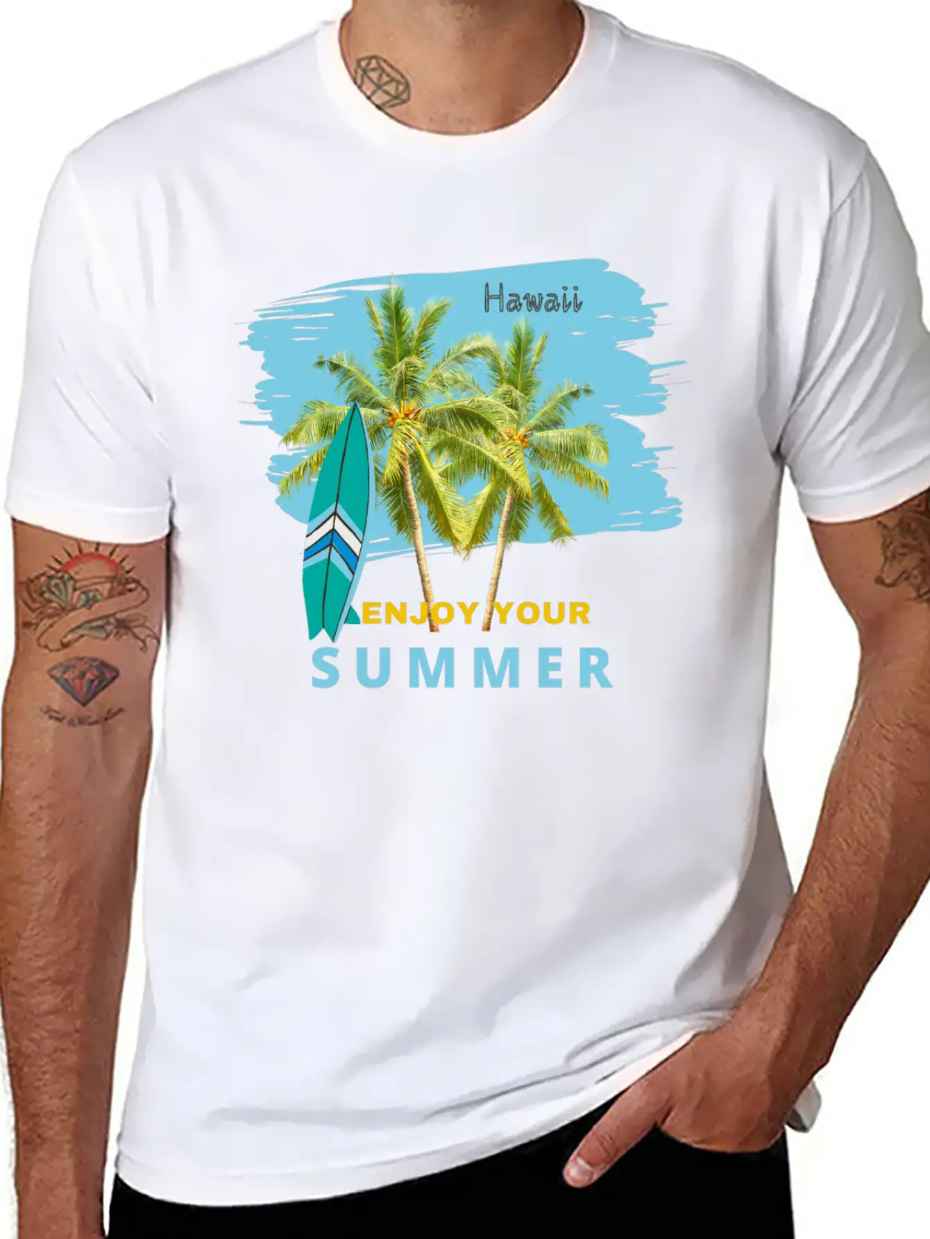 Aloha Summer Enjoy Your Hawaii Getaway Basic Graphic T-Shirt – Daily Comfort In Soft Cotton