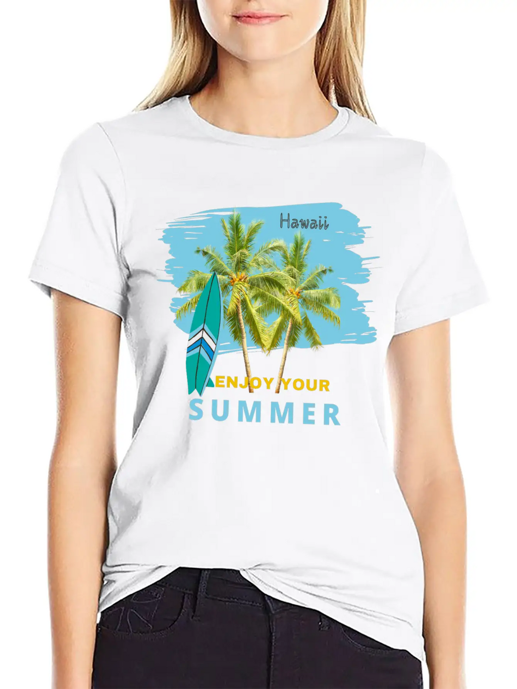 Aloha Summer Enjoy Your Hawaii Getaway Basic Graphic T-Shirt – Daily Comfort In Soft Cotton