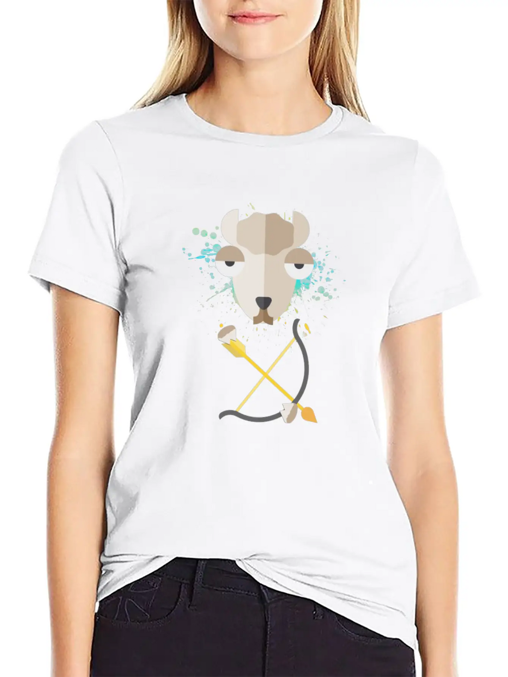 Alpaca Llama Bow Archery Archer Sports Animal Gift Simple Everyday Graphic Tee – Lightweight Summer Wear