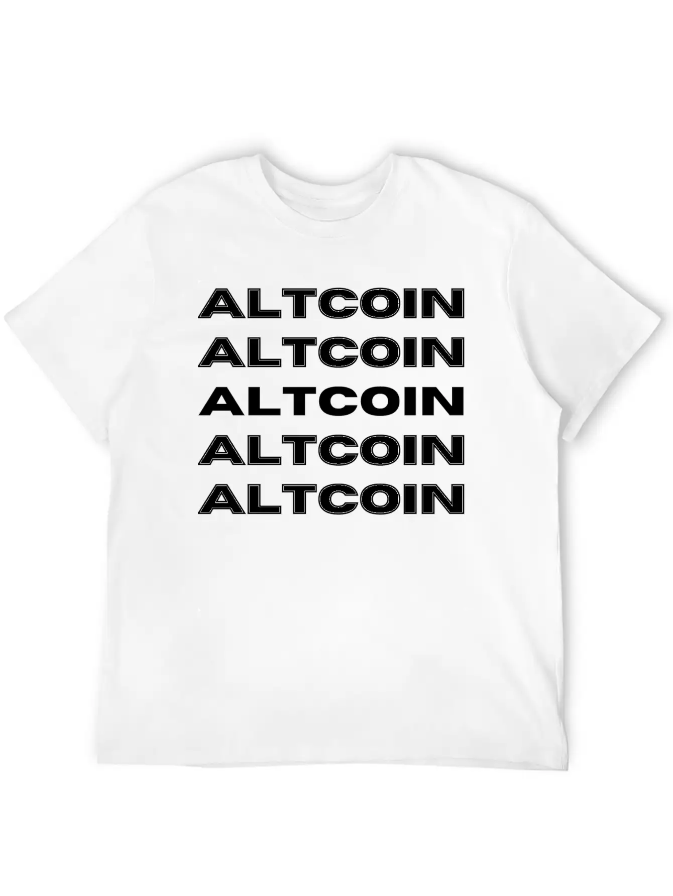 Altcoin Repetitive Modern Design Simple Everyday Graphic Tee – Lightweight Summer Wear