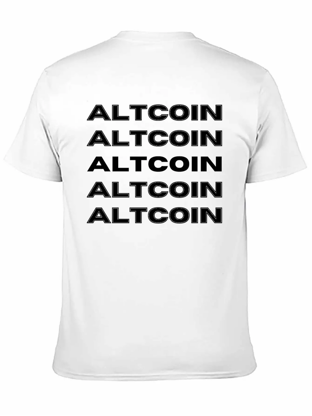 Altcoin Repetitive Modern Design Simple Everyday Graphic Tee – Lightweight Summer Wear