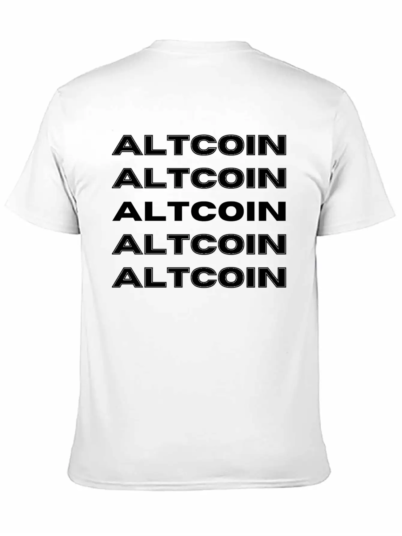 Altcoin Repetitive Modern Design Simple Everyday Graphic Tee – Lightweight Summer Wear