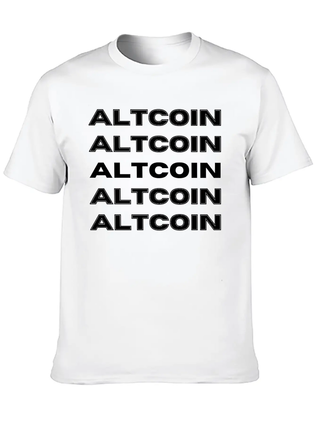 Altcoin Repetitive Modern Design Simple Everyday Graphic Tee – Lightweight Summer Wear