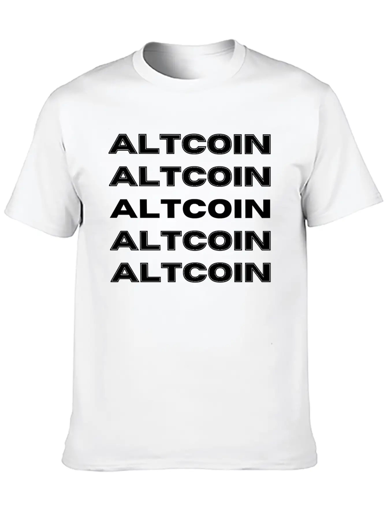 Altcoin Repetitive Modern Design Simple Everyday Graphic Tee – Lightweight Summer Wear