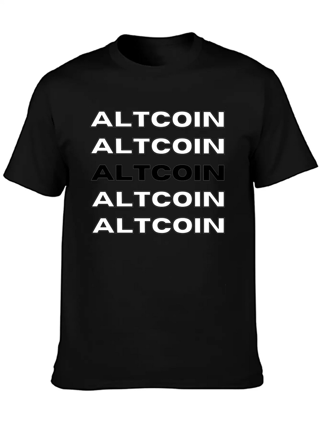 Altcoin Repetitive Modern Design Simple Everyday Graphic Tee – Lightweight Summer Wear