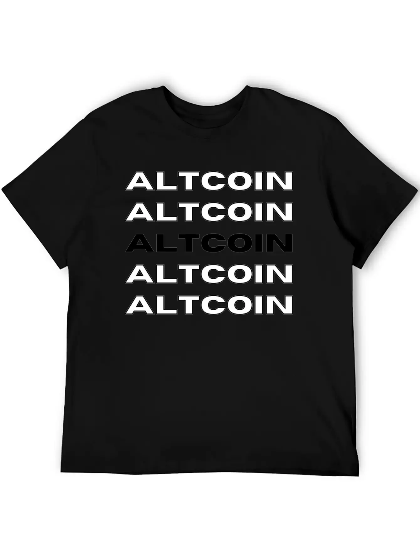 Altcoin Repetitive Modern Design Simple Everyday Graphic Tee – Lightweight Summer Wear
