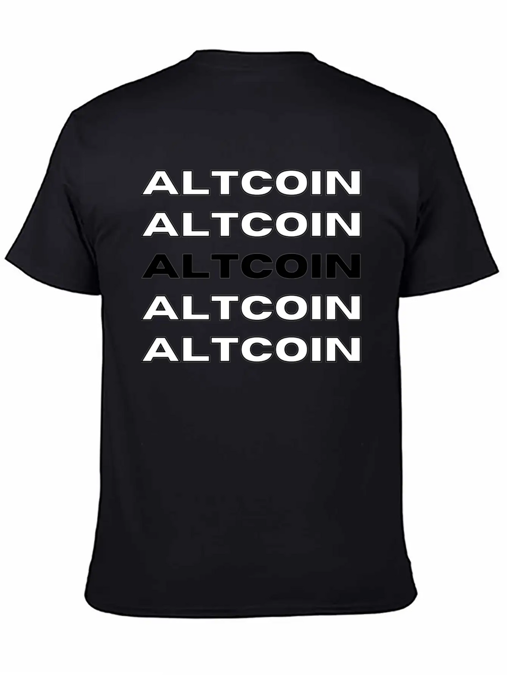 Altcoin Repetitive Modern Design Simple Everyday Graphic Tee – Lightweight Summer Wear
