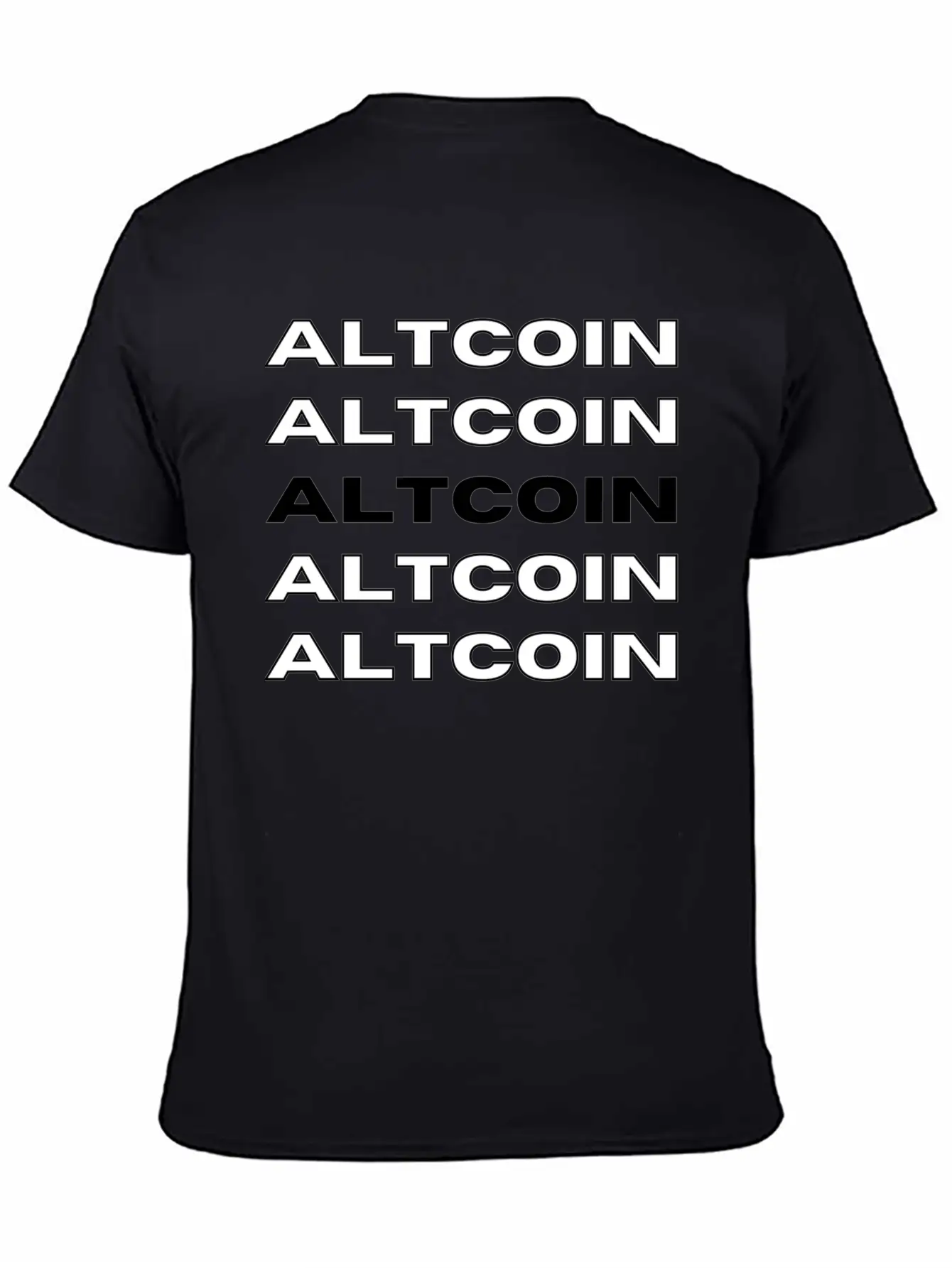 Altcoin Repetitive Modern Design Simple Everyday Graphic Tee – Lightweight Summer Wear