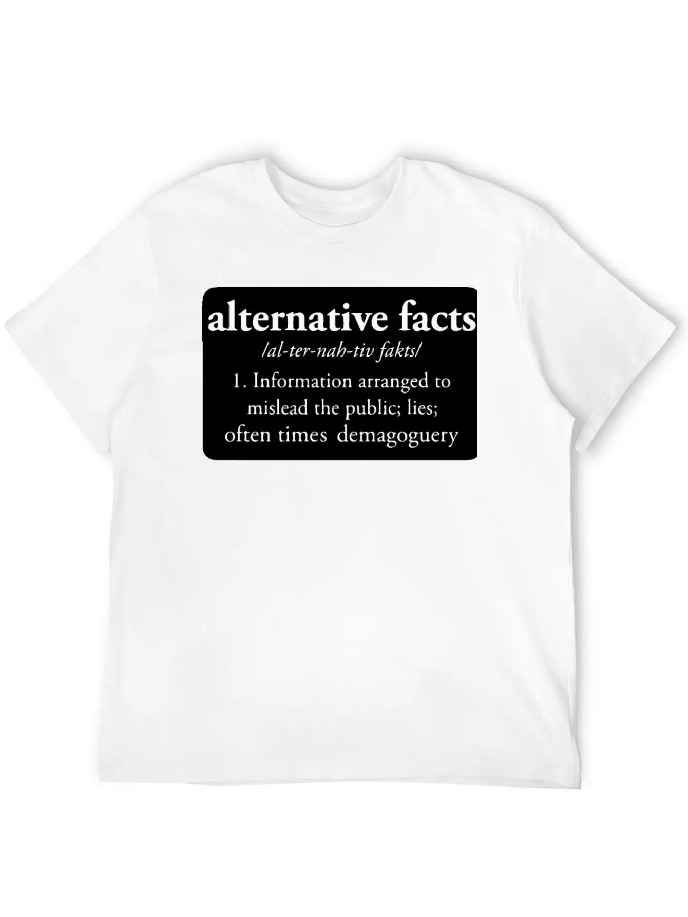 Alternative Facts Bumper Classic Crew Neck Graphic Tee – Everyday Minimal Look