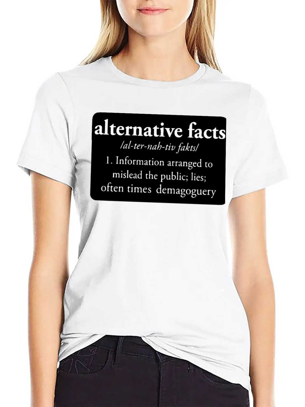 Alternative Facts Bumper Classic Crew Neck Graphic Tee – Everyday Minimal Look