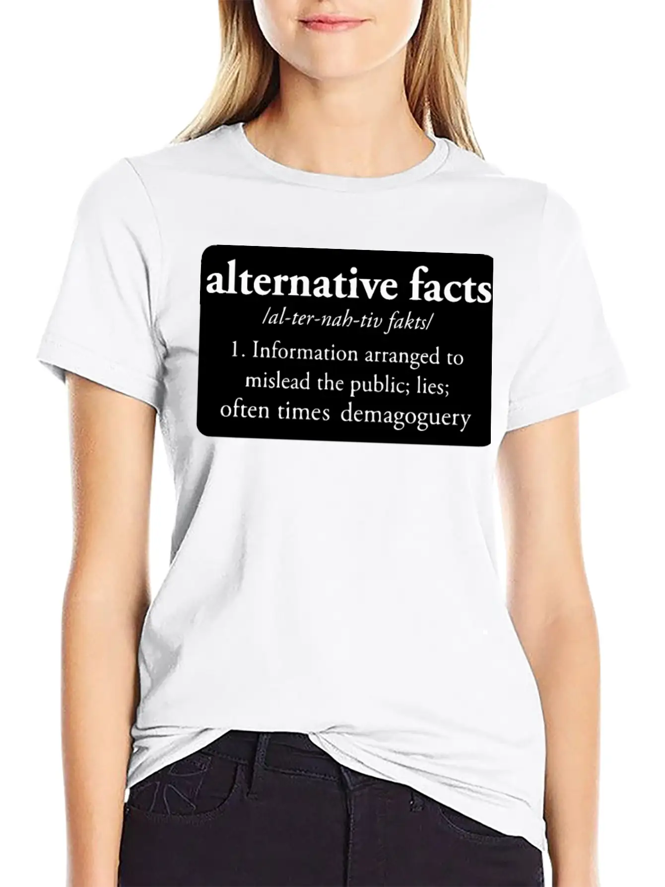 Alternative Facts Bumper Classic Crew Neck Graphic Tee – Everyday Minimal Look