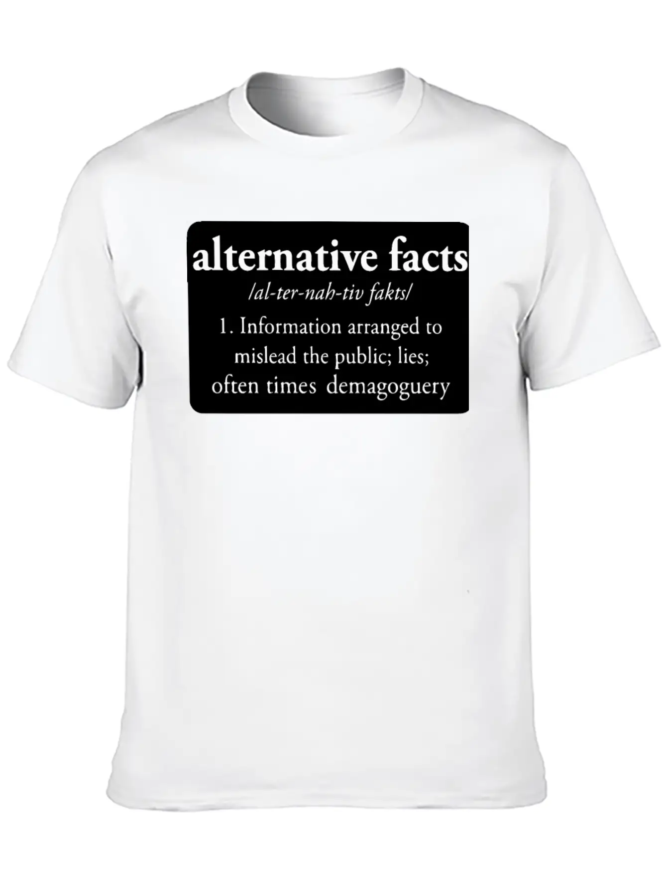 Alternative Facts Bumper Classic Crew Neck Graphic Tee – Everyday Minimal Look