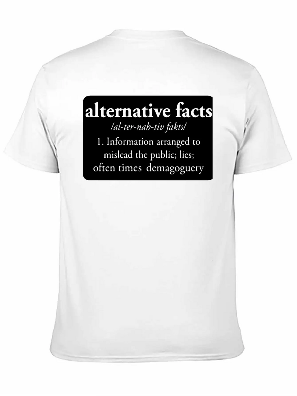Alternative Facts Bumper Classic Crew Neck Graphic Tee – Everyday Minimal Look