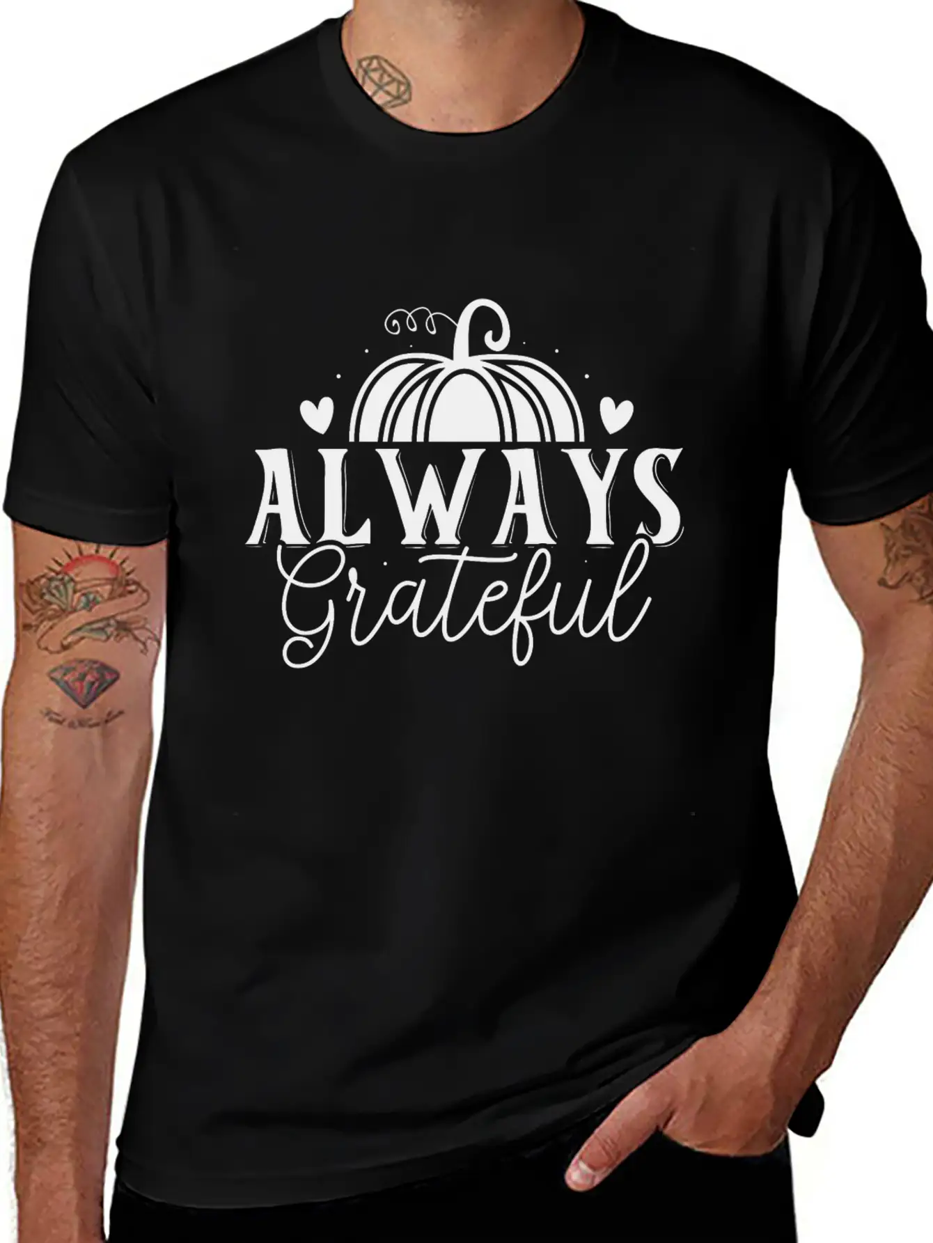 Always Grateful Timeless Short Sleeve Tee – Comfy And Minimalist Design