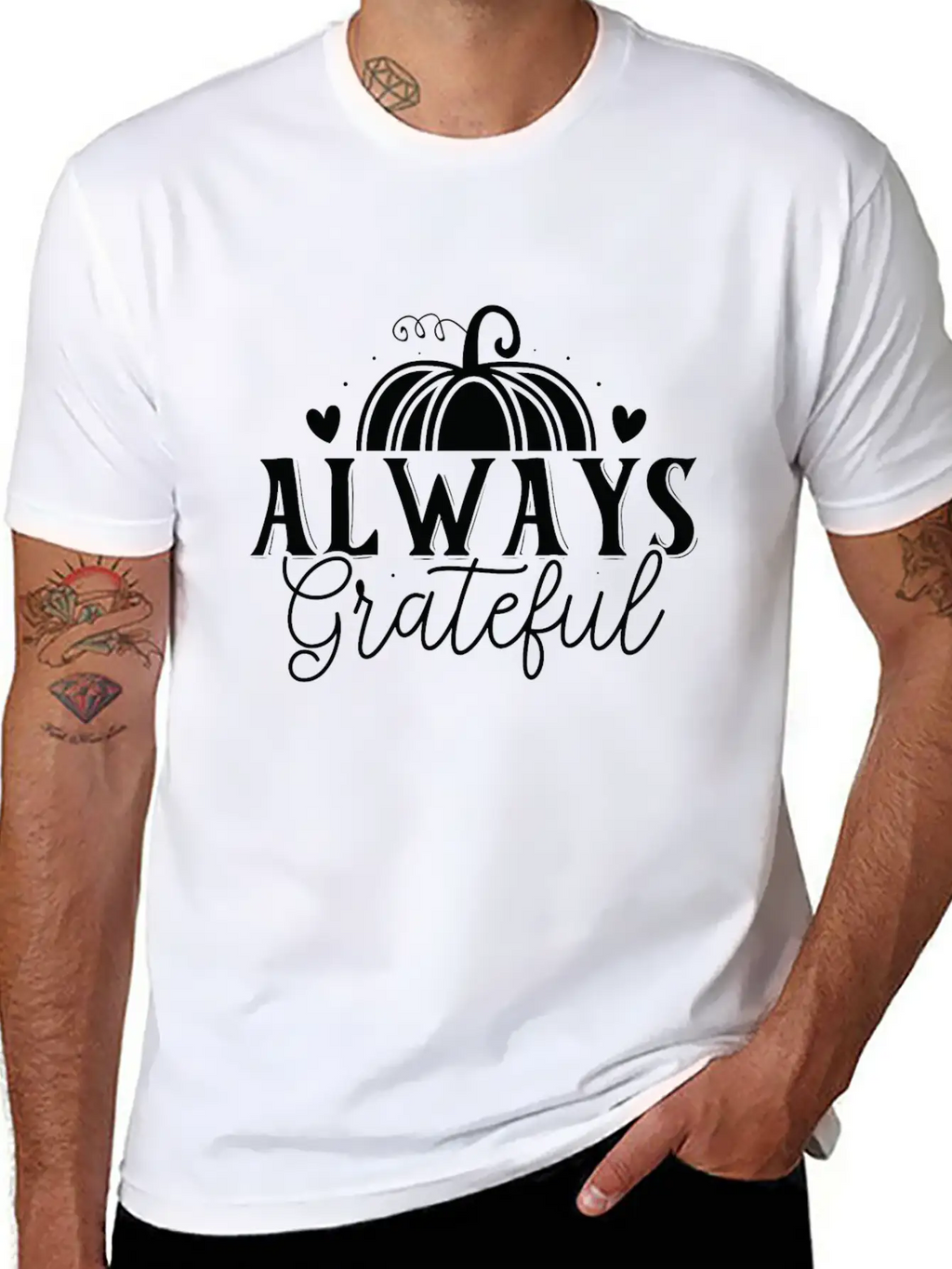 Always Grateful Timeless Short Sleeve Tee – Comfy And Minimalist Design