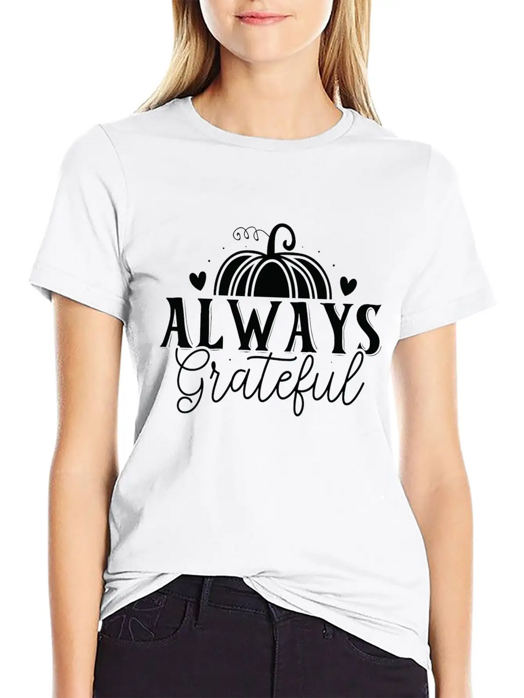 Always Grateful Timeless Short Sleeve Tee – Comfy And Minimalist Design