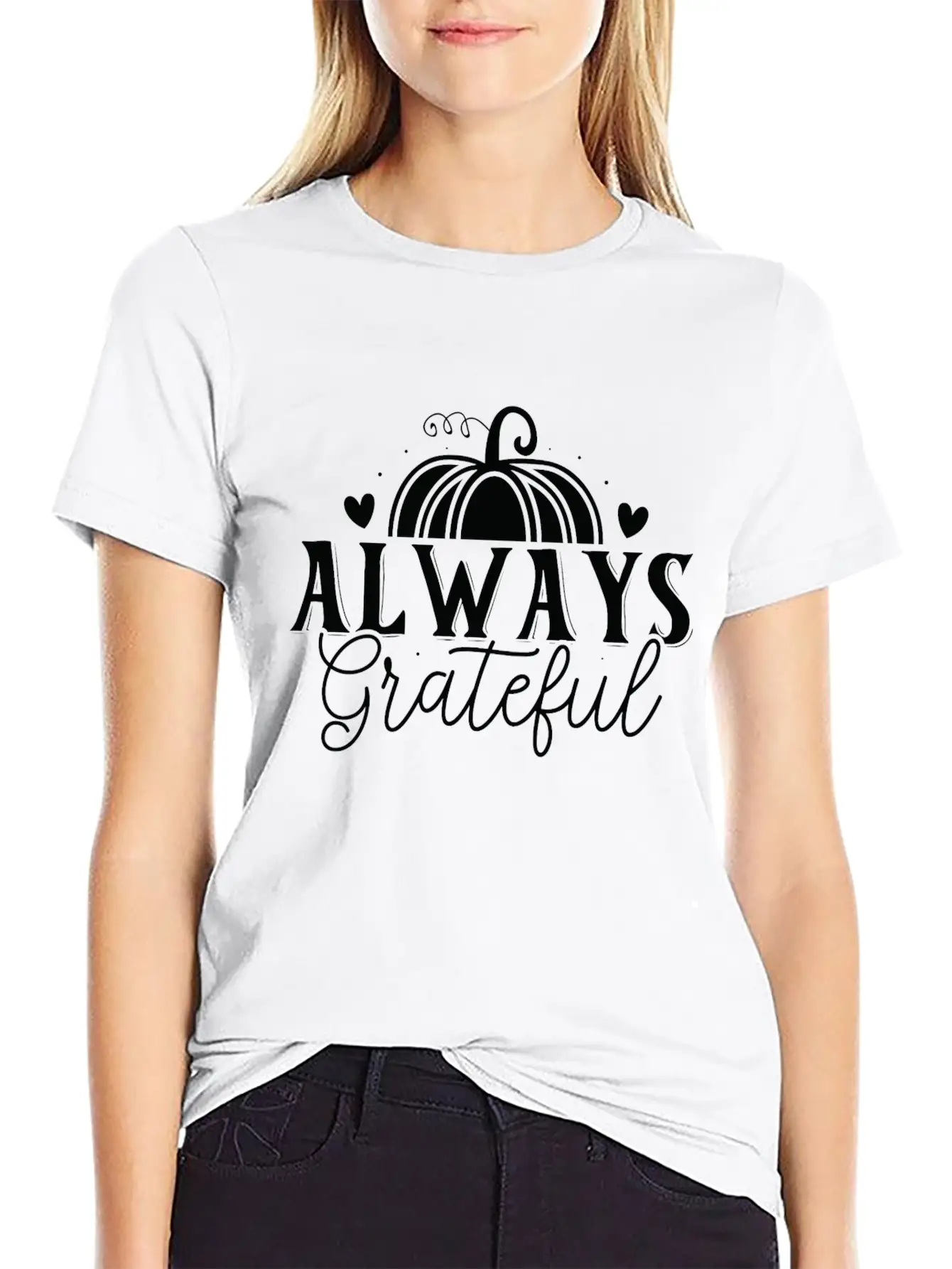 Always Grateful Timeless Short Sleeve Tee – Comfy And Minimalist Design