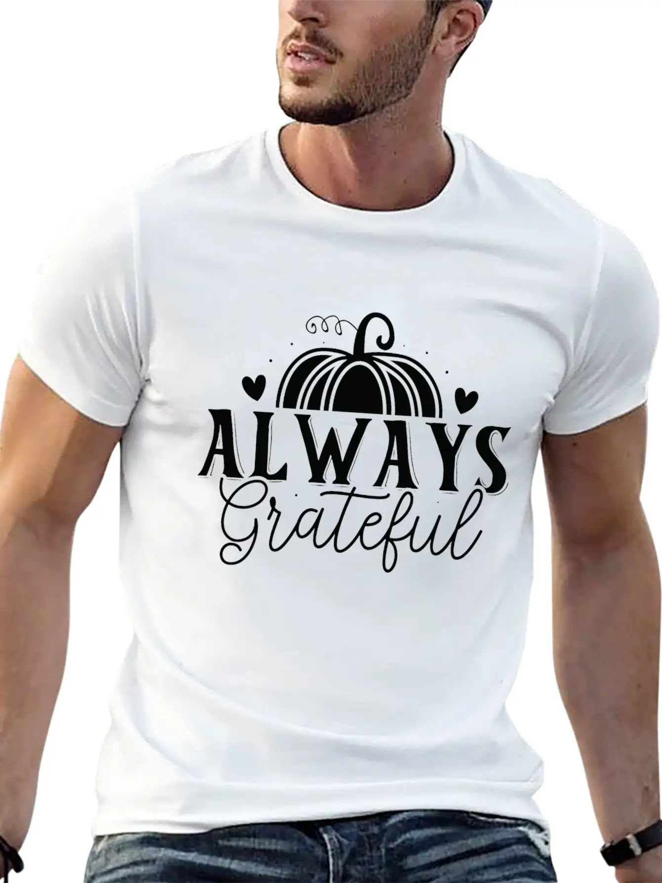 Always Grateful Timeless Short Sleeve Tee – Comfy And Minimalist Design