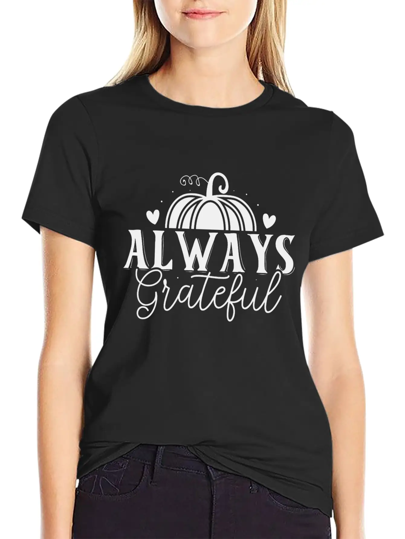 Always Grateful Timeless Short Sleeve Tee – Comfy And Minimalist Design