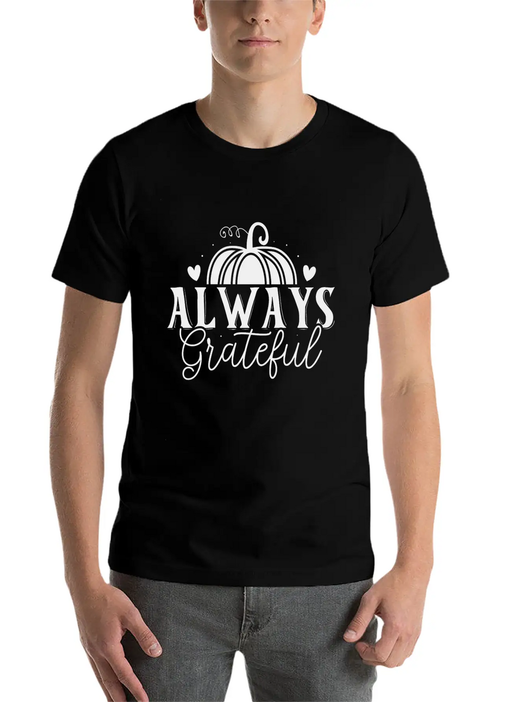 Always Grateful Timeless Short Sleeve Tee – Comfy And Minimalist Design