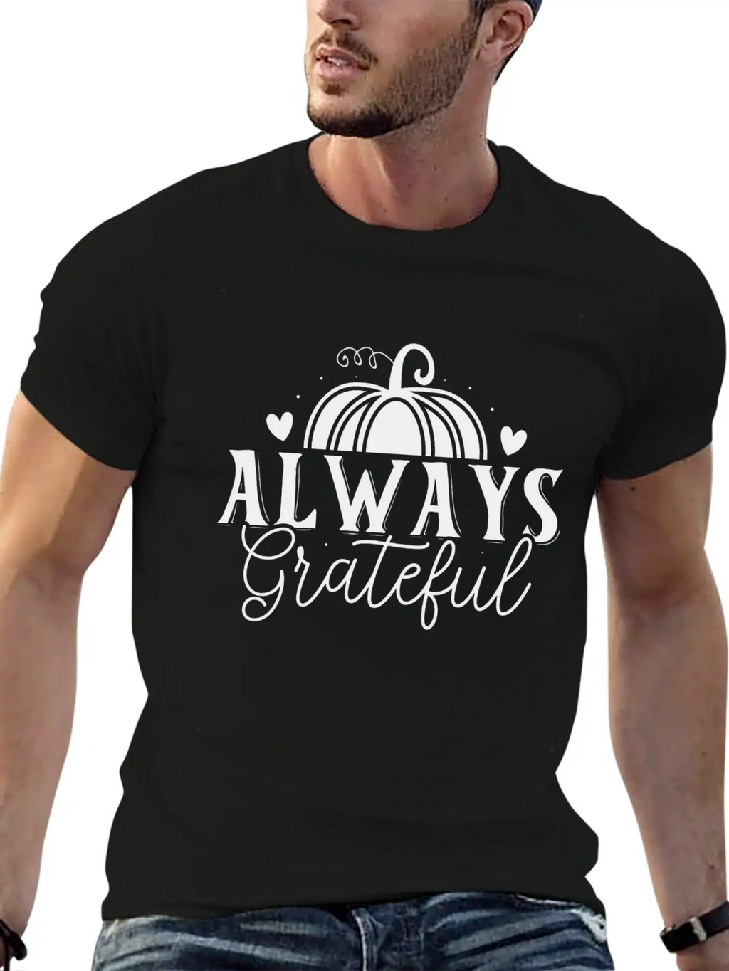 Always Grateful Timeless Short Sleeve Tee – Comfy And Minimalist Design
