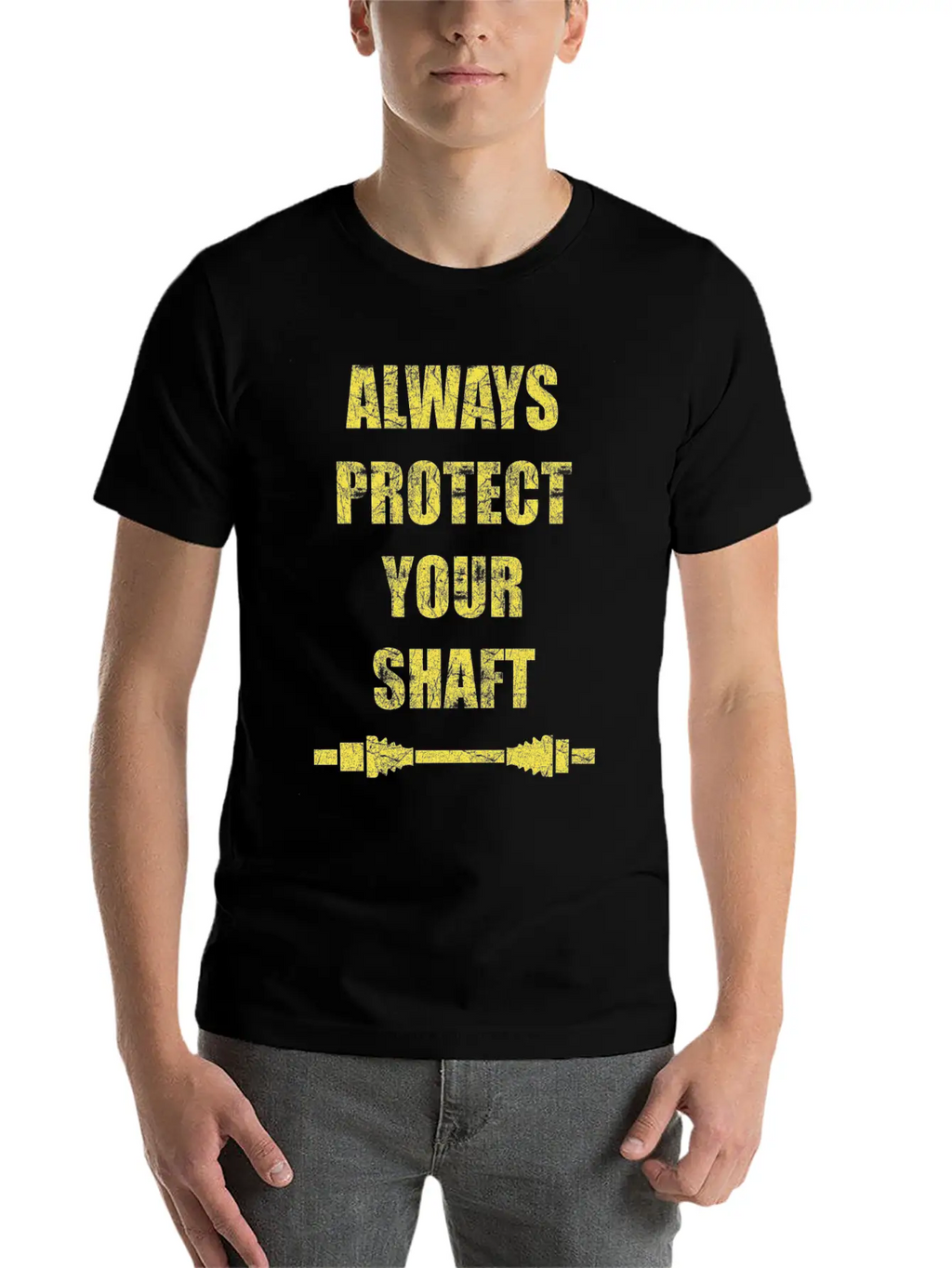 Always Protect Your Shaft Classic Crew Neck Graphic Tee – Everyday Minimal Look