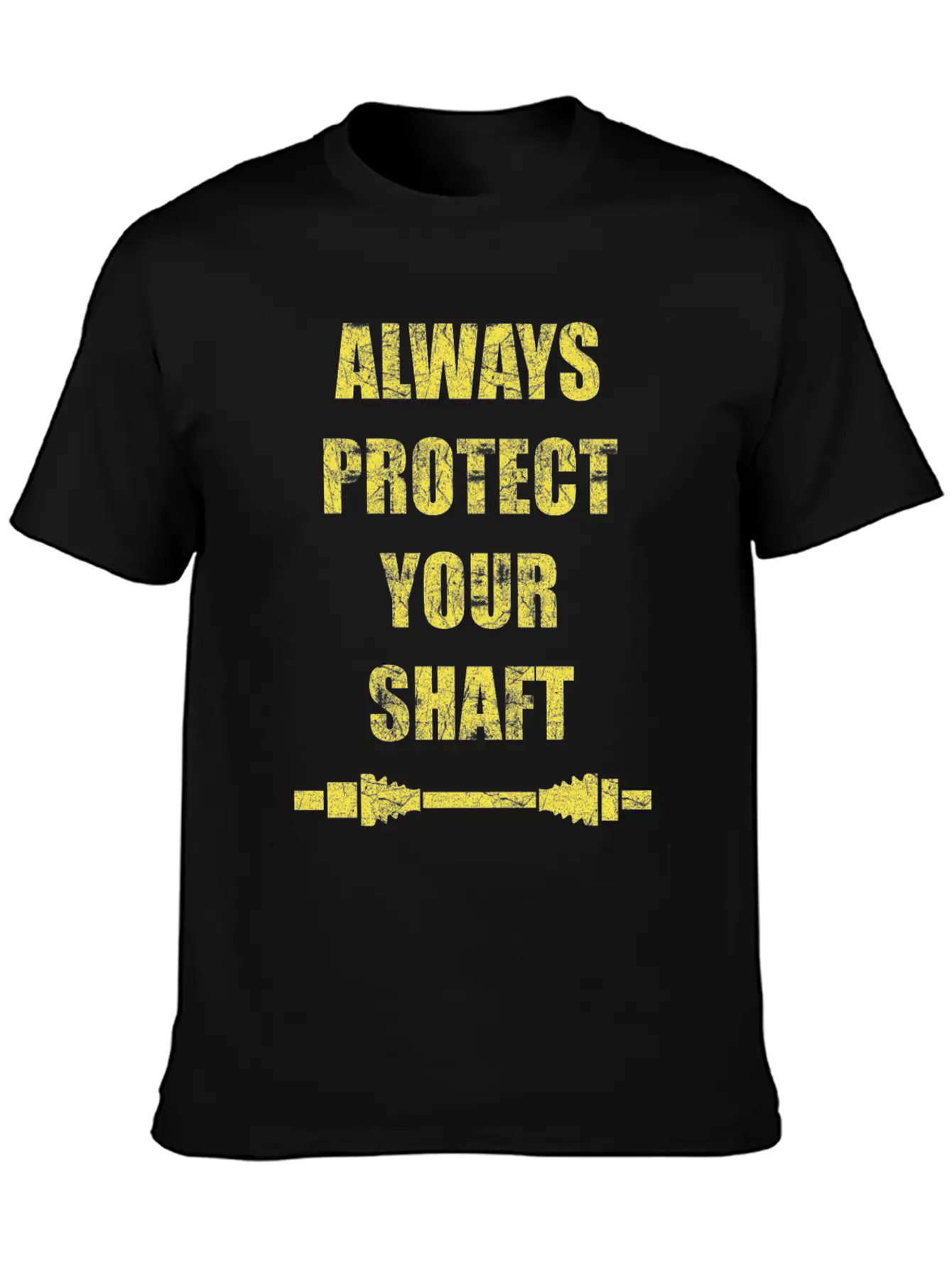 Always Protect Your Shaft Classic Crew Neck Graphic Tee – Everyday Minimal Look
