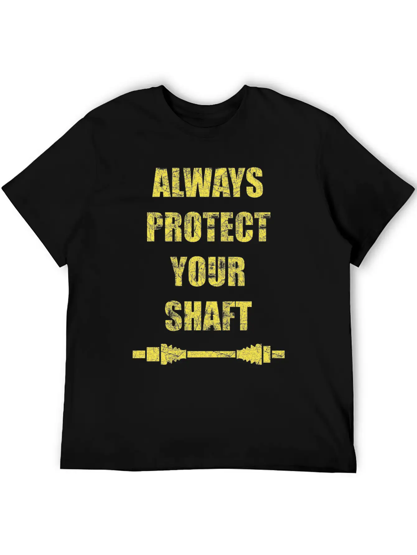 Always Protect Your Shaft Classic Crew Neck Graphic Tee – Everyday Minimal Look