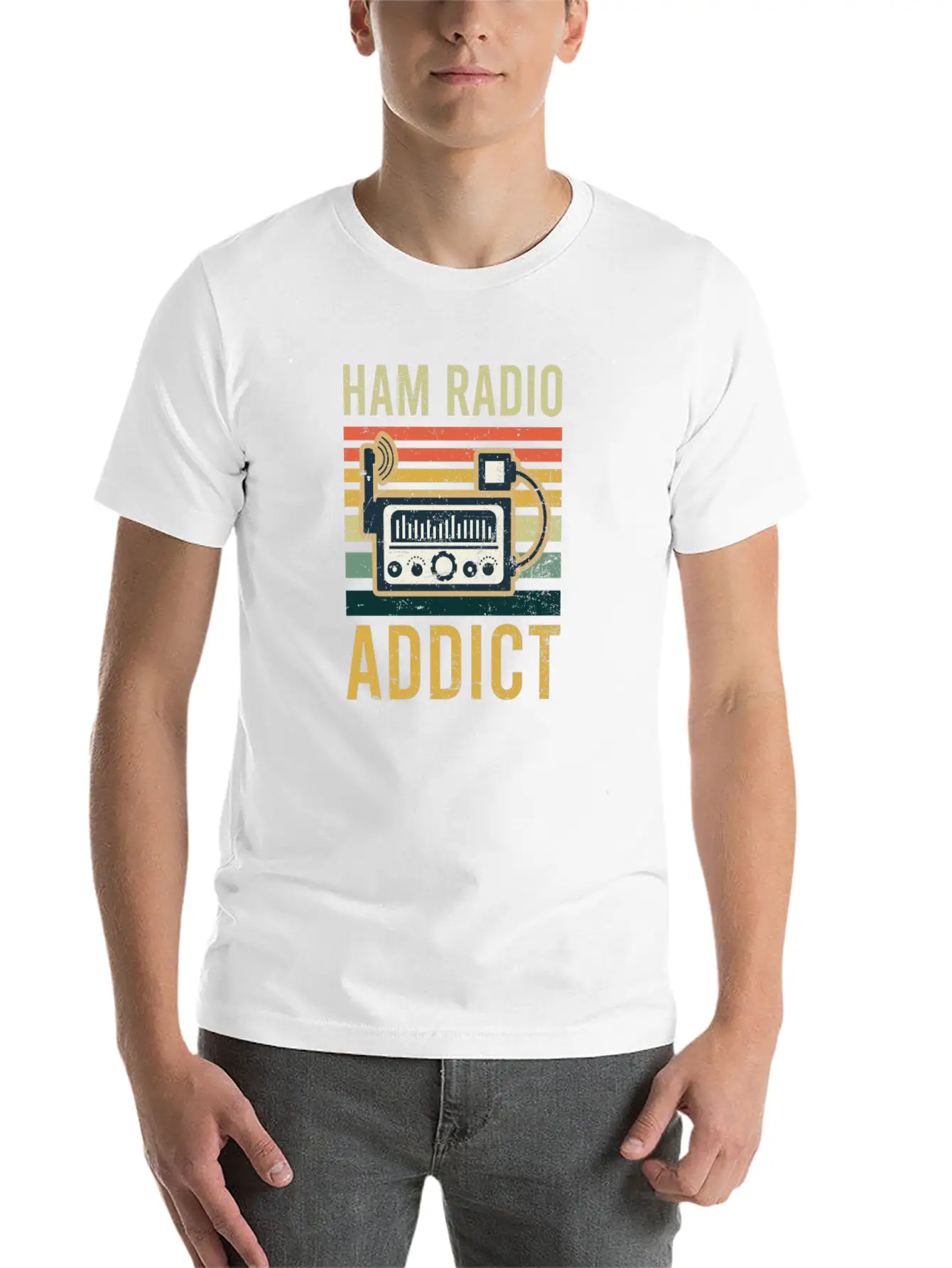 Amateur Radio Ham Radio Addict Classic Fit Graphic Tee For Daily Comfort – Unisex Cotton Shirt