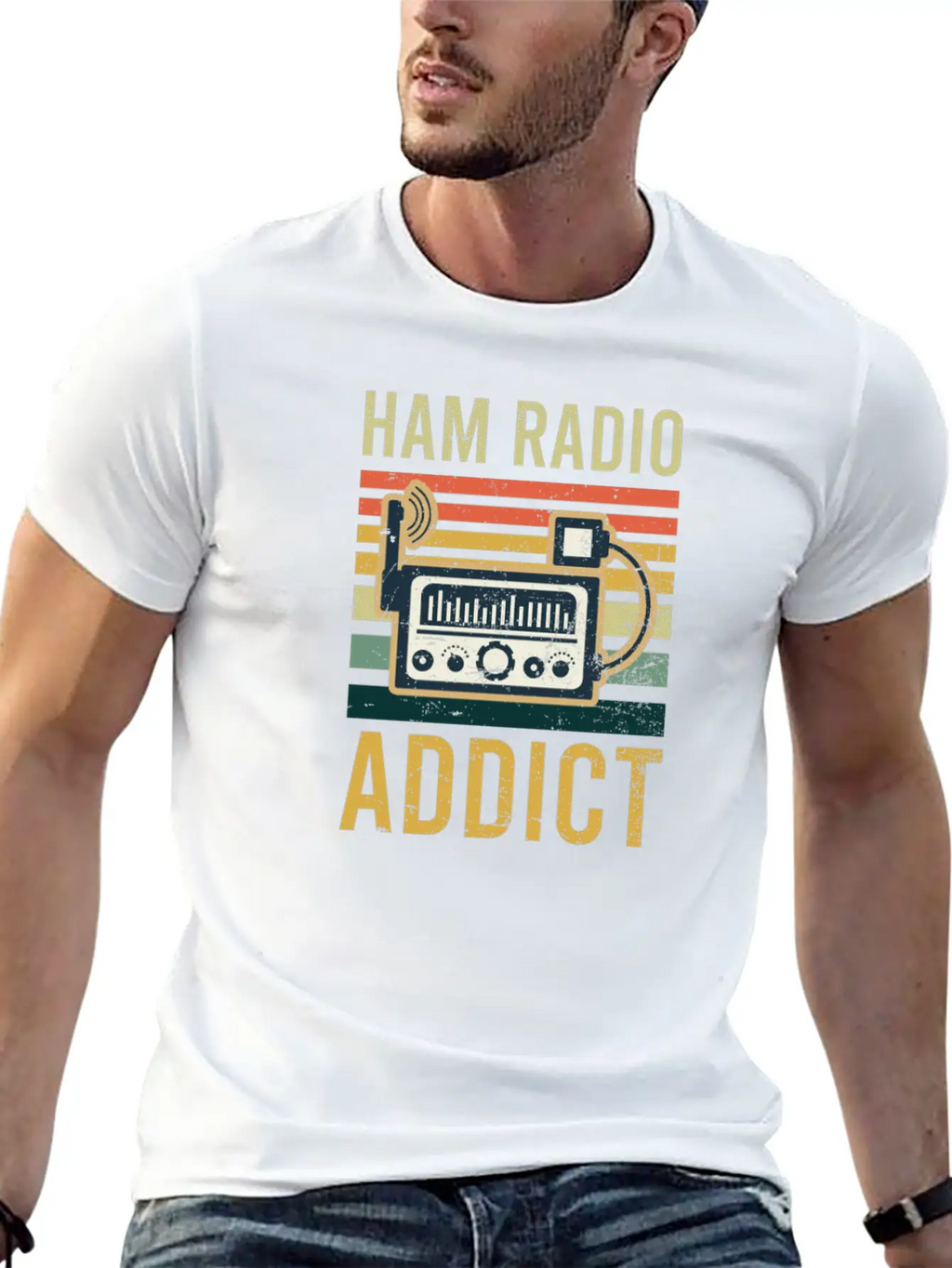 Amateur Radio Ham Radio Addict Classic Fit Graphic Tee For Daily Comfort – Unisex Cotton Shirt