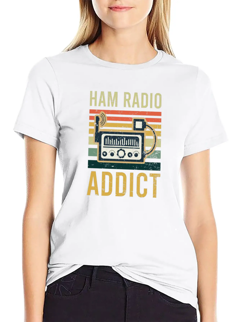 Amateur Radio Ham Radio Addict Classic Fit Graphic Tee For Daily Comfort – Unisex Cotton Shirt