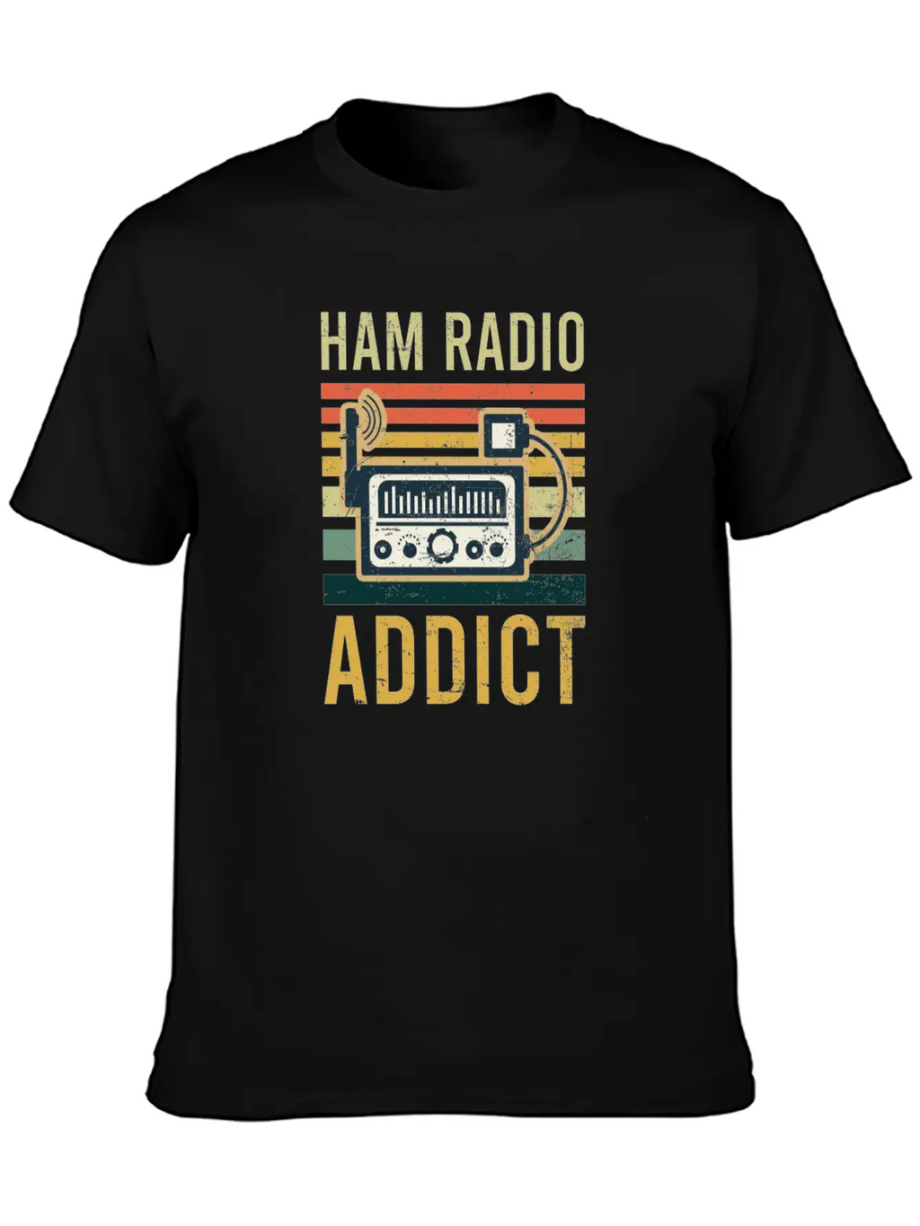 Amateur Radio Ham Radio Addict Classic Fit Graphic Tee For Daily Comfort – Unisex Cotton Shirt
