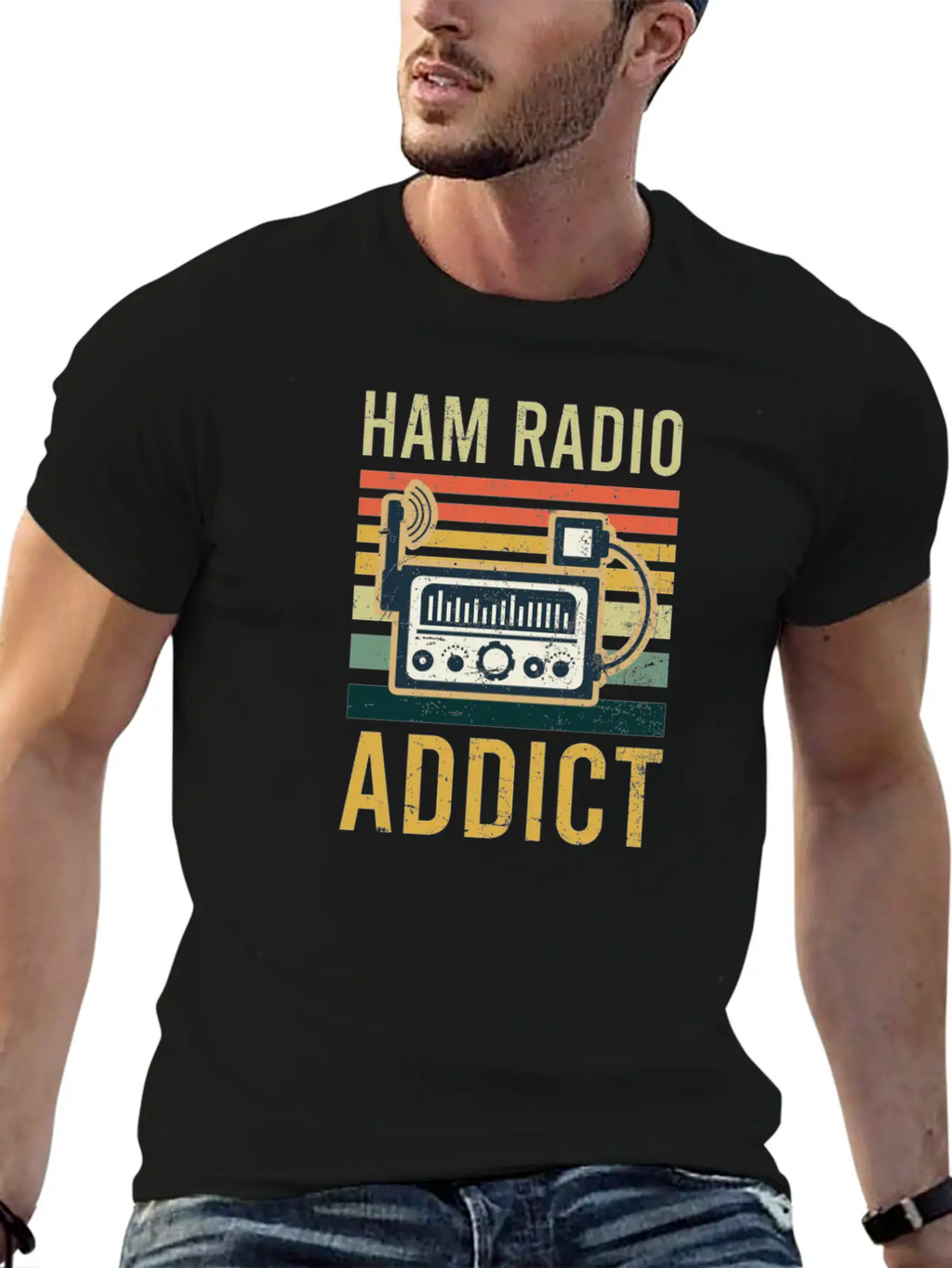 Amateur Radio Ham Radio Addict Classic Fit Graphic Tee For Daily Comfort – Unisex Cotton Shirt